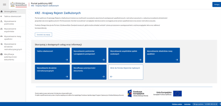 Zamieszczanie, usuwanie i wyszukiwanie danych w KRZ - Kancelaria Fenix